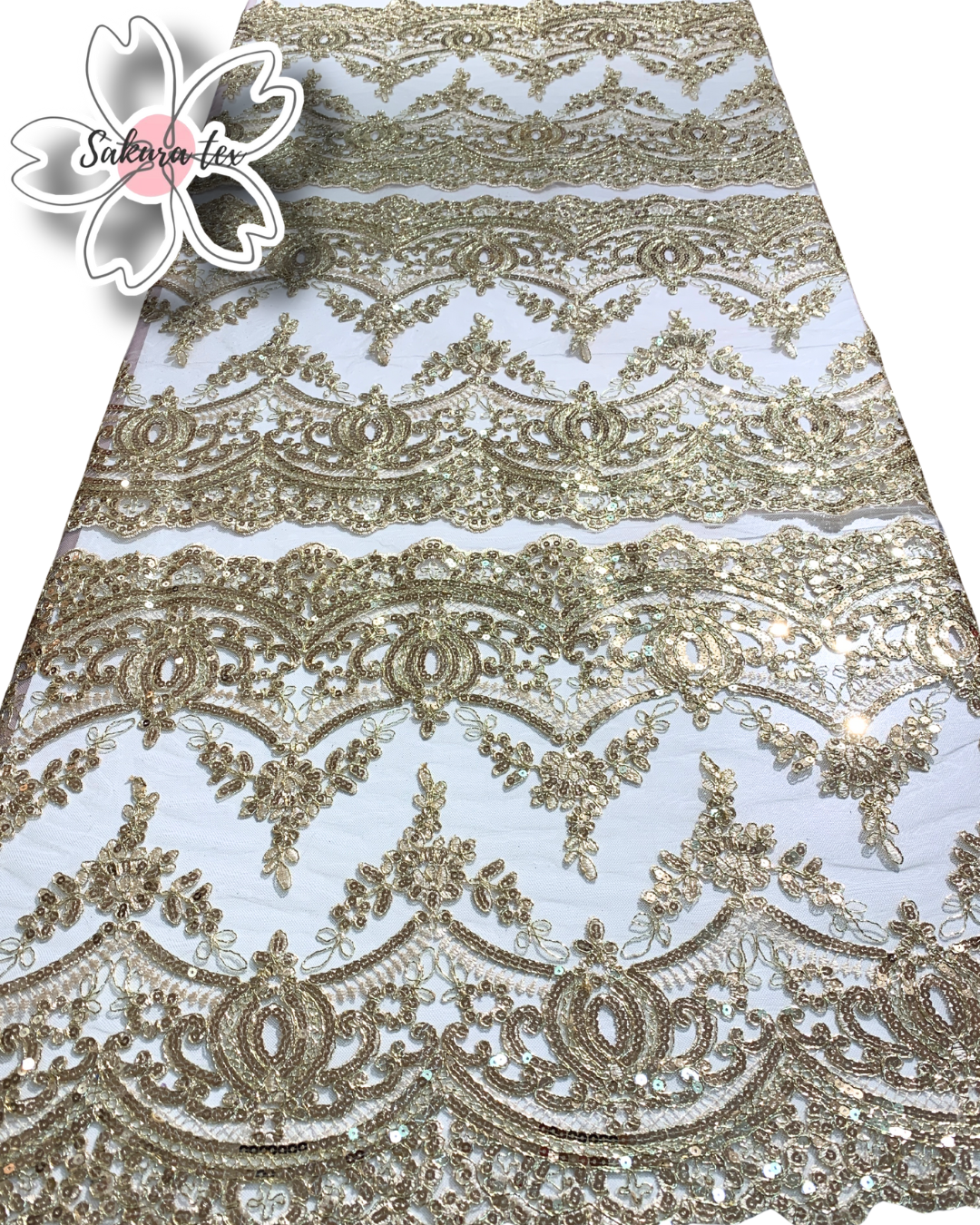 Blonda de 6 Tiras con lentejuelas "Naves"