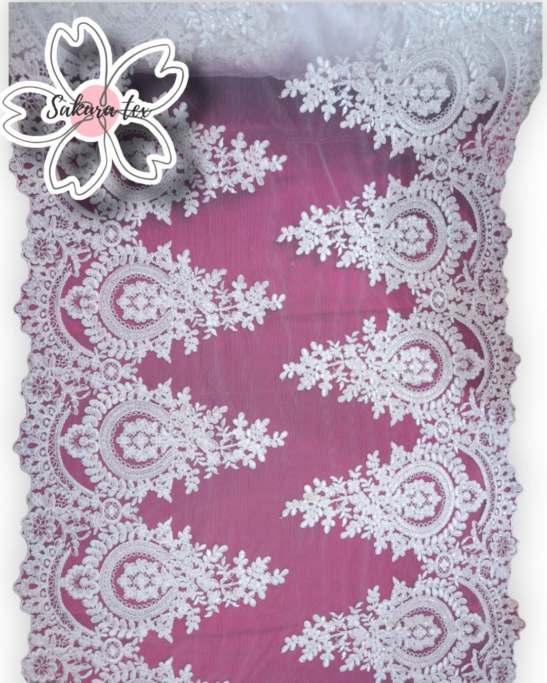 Blonda Bordada con Lentejuelas y 2 Tiras "Raga"