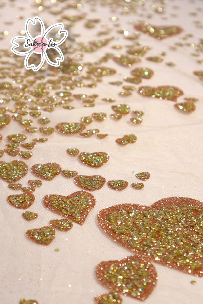 Glitter Cónico Combinado "Corazones"
