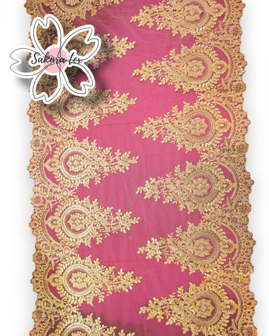 Blonda Bordada con Lentejuelas y 2 Tiras "Raga"