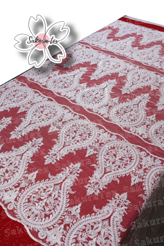 Blonda Bordada con 6 Tiras "Espiga"