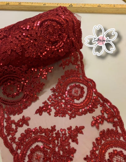 Blonda Bordada con Lentejuelas y 2 Tiras "Mini"