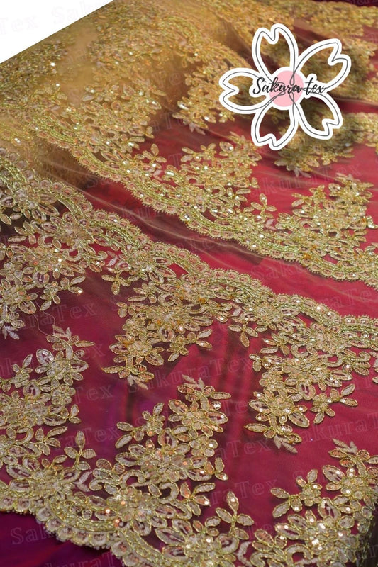 Blonda de 6 Tiras con lentejuelas "Campanas"