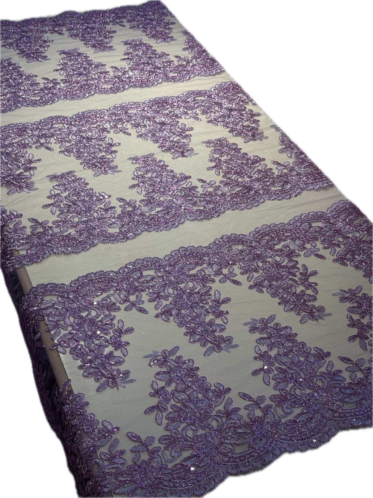 Blonda de 6 Tiras con lentejuelas "Campanas"